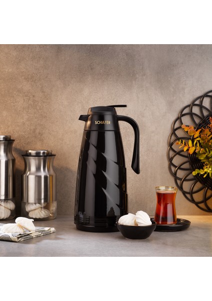 Schafer Kitchenhouse Mimoza Cam Termos Siyah 1,5 lt
