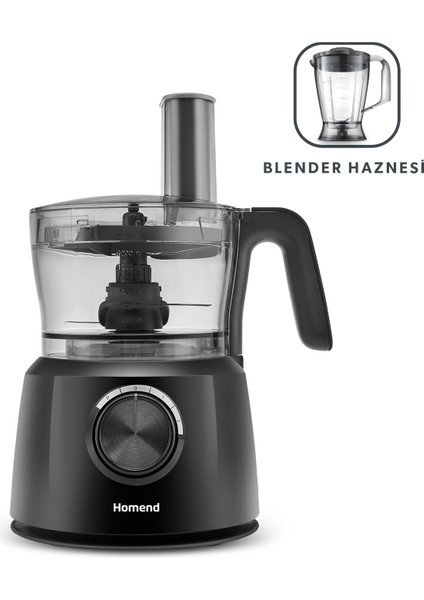 Homend Functionall 2845H Blender Hazneli Mutfak Robotu Siyah