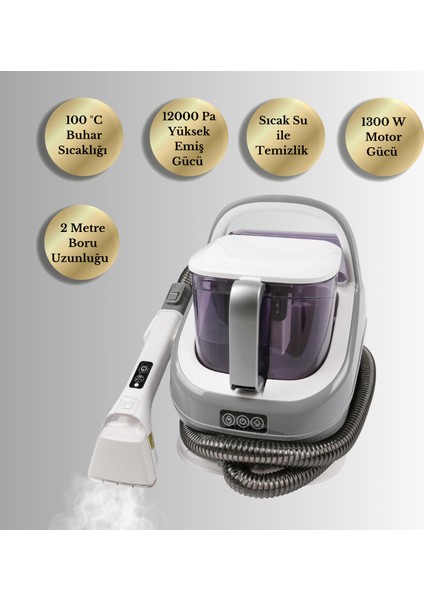 Yui XV12 Pro Buharlı Koltuk ve Halı Yıkama Makinesi -Buharlı Temizleyici