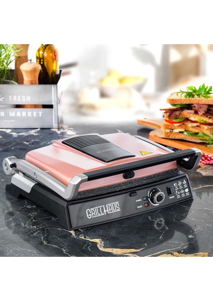 Schafer Grill Haus Rose Gold 2000 W Granit Tost Makinesi
