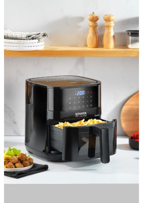 Schafer XL Look Dijital Airfryer 5,5 L Tek Hazneli Isı Ayarlı Hızlı Isınan Çıkarılabilir Hazne