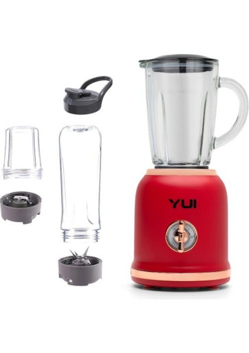 Yui M-18 3'ü 1 Arada Retro Smoothie Blender Seti (Yui Türkiye Garantili)