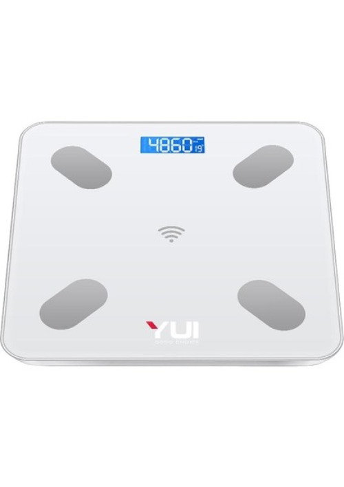 Yui TZC-001 Yağ Ölçer Çok Fonksiyonlu Akıllı Bluetooth Şarjlı Tartı - Beyaz